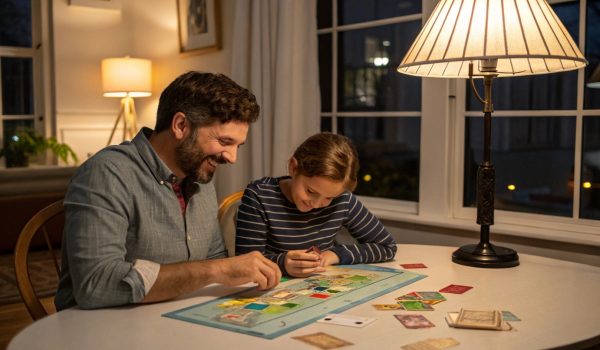 a-dad-and-kid-playing-a-budgeting-board-game-at-th