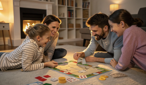 a-family-playing-a-board-game-about-finances-in-a-