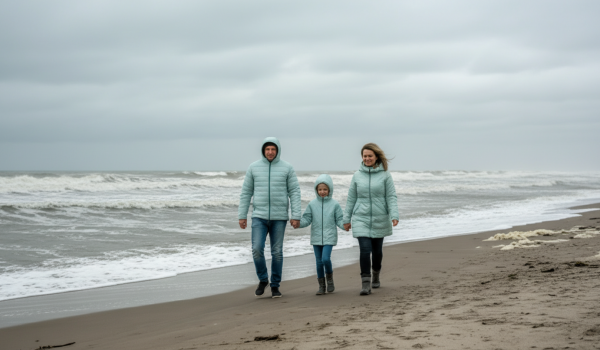a-family-walking-along-a-chilly-beach--front-facin