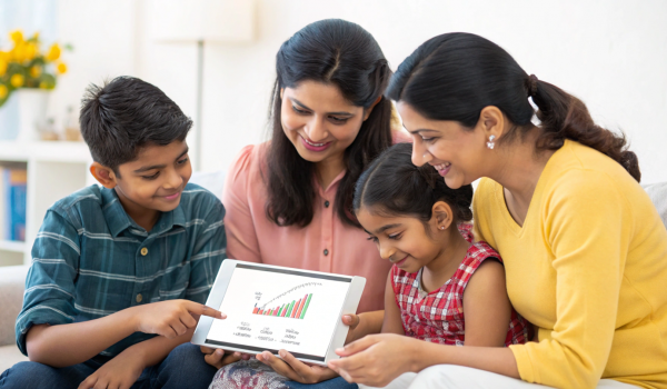 a-indian-young-family-sits-together--discussing-th