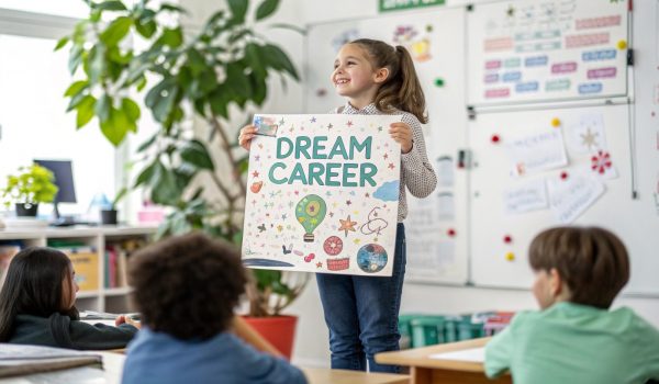 a-young-girl-presenting-a--dream-career--poster-in