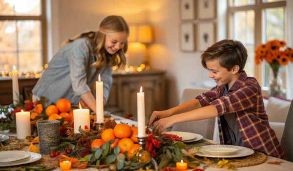 kids-helping-set-a-festive-fall-themed-table-with-