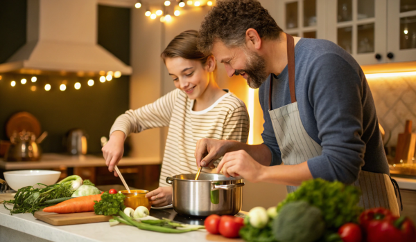 parent-and-teen-cooking-soup-together--vegetables-